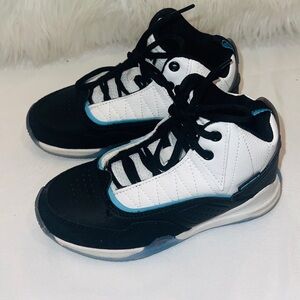 Kids Black and White High-Top Sneakers